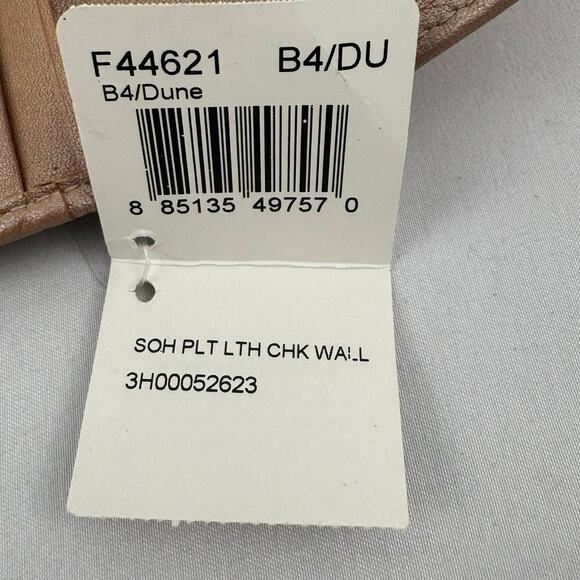 NWT Coach Dune Pebbled Leather Check Wallet - Picture 8 of 9